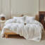 Literie 100 % coton à motif pied-de-poule et tissage gaufré-135650987-135650990