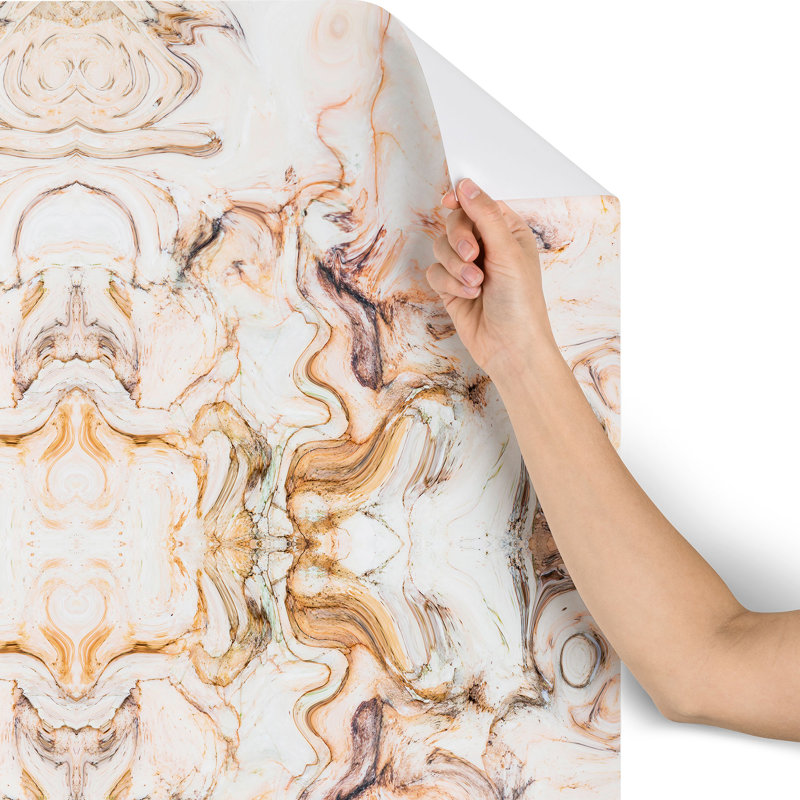 Panneau de papier peint marta barragan camarasa abstract rose mat et adhésif, L 10 po x l 24 po