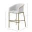 Tabouret de bar 31 po 31 po, similicuir avec structure en acier doré, 1 pièce-221617592