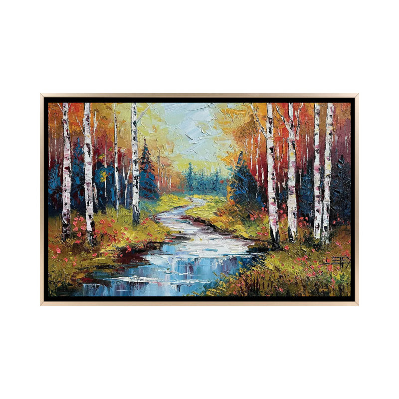 «Fall Enchantment», reproduction d'art sur toile encadrée, H 18 po x l 26 po, Champagne