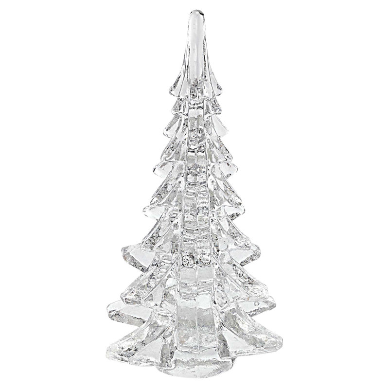 Mouth Blown Art Glass 12" Christmas Tree, 10" H