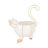 Scarbrough Kitty Trinket Tray, White and Gold Ceramic Jewelry Holder and Organizer-1388380688