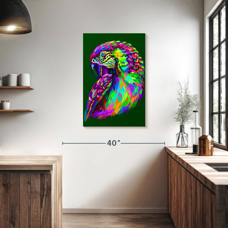 Brampt Macaw Abstract, 36" H x 24" W