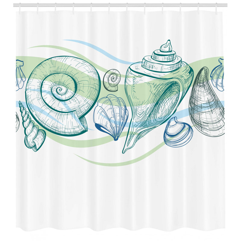Cafferkey Shower Curtain with Hooks Included, 70" H x 69" W