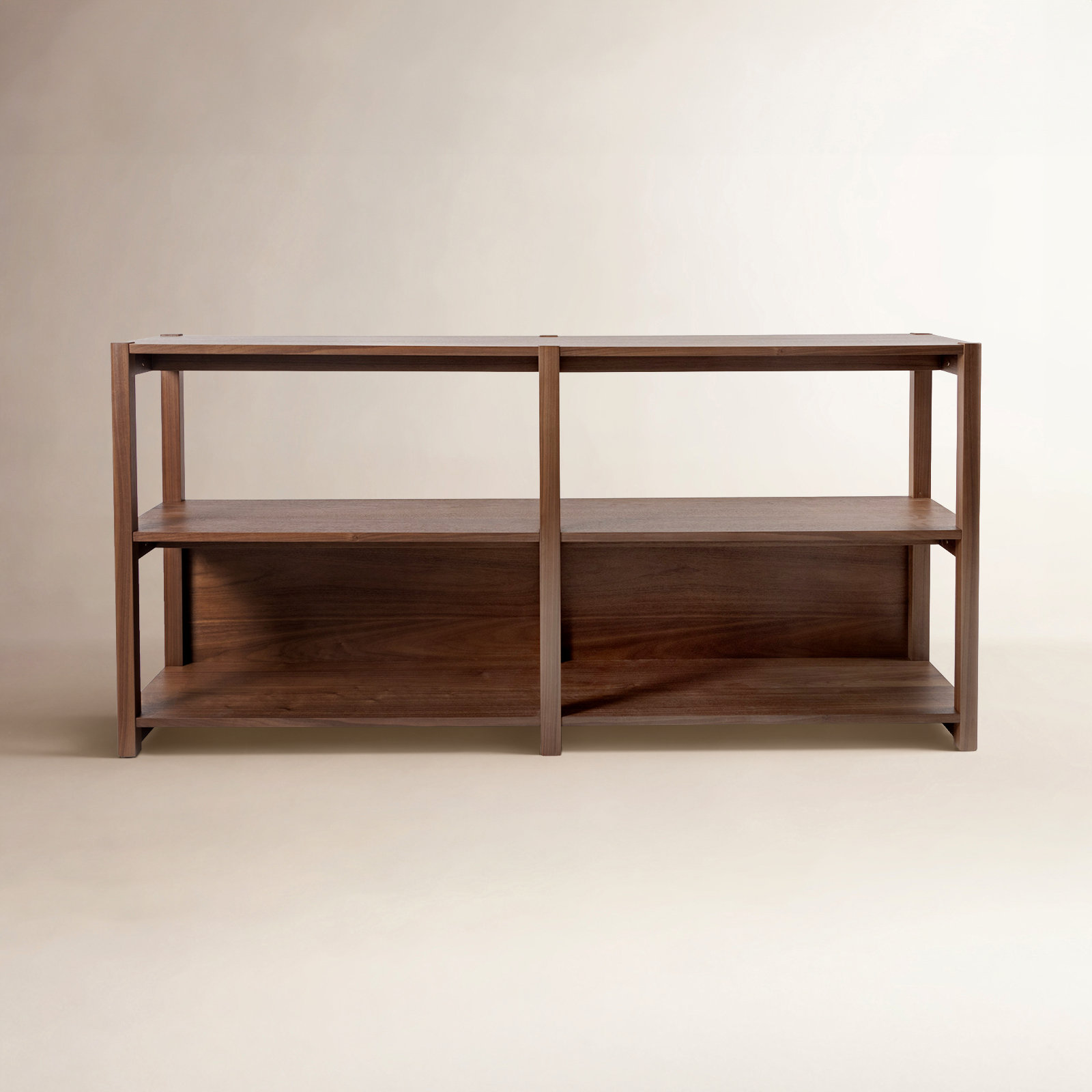 Versa 33'' H x 70'' W Solid Wood Standard Bookcase, Walnut