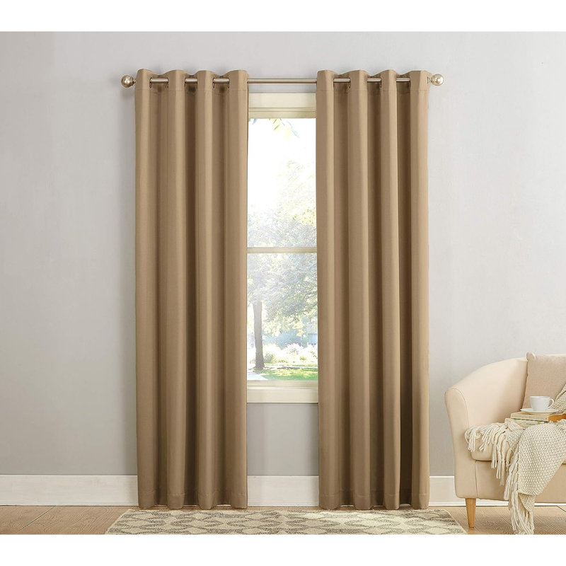 Blackout Curtain Single Panel, Taupe, 54" W x 95" L