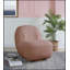 Chaise d'appoint en sherpa rose Yedaid avec pivot, rembourrage moelleux et structure en bois durable pour un confort moderne