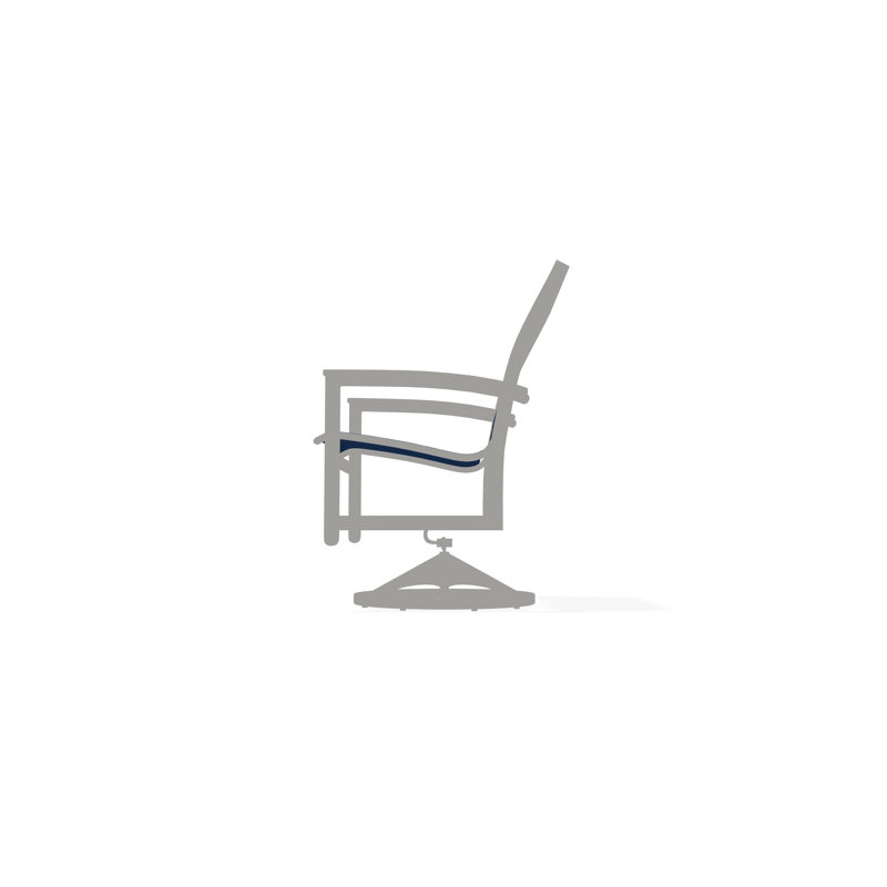Bazza Outdoor Dining Chair, Snow, Cobalt 35D Sunbrella®