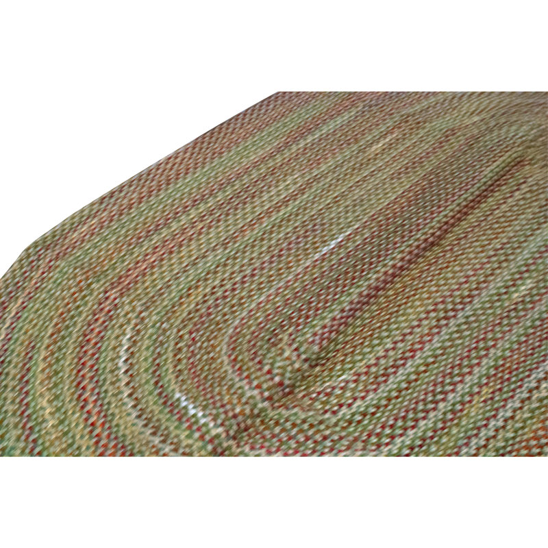 Hand Knotted Wool Area Rug in Green