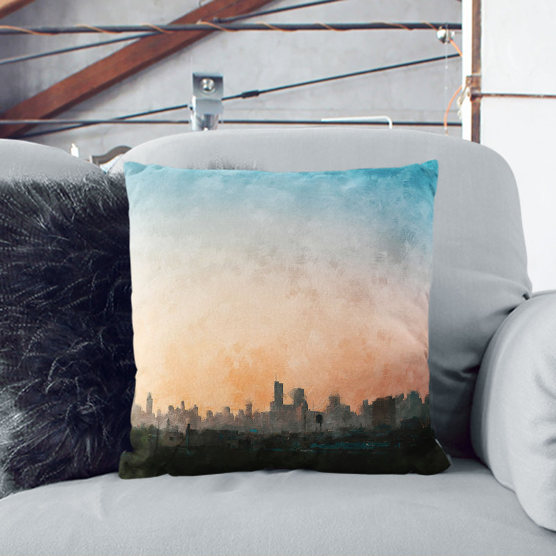 Square Throw Cushion, 40cm H x 40cm W x 15cm D