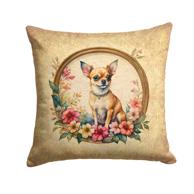 Coussin décoratif intérieur / extérieur en polyester , H 18 po x l 18 po x P 4 po