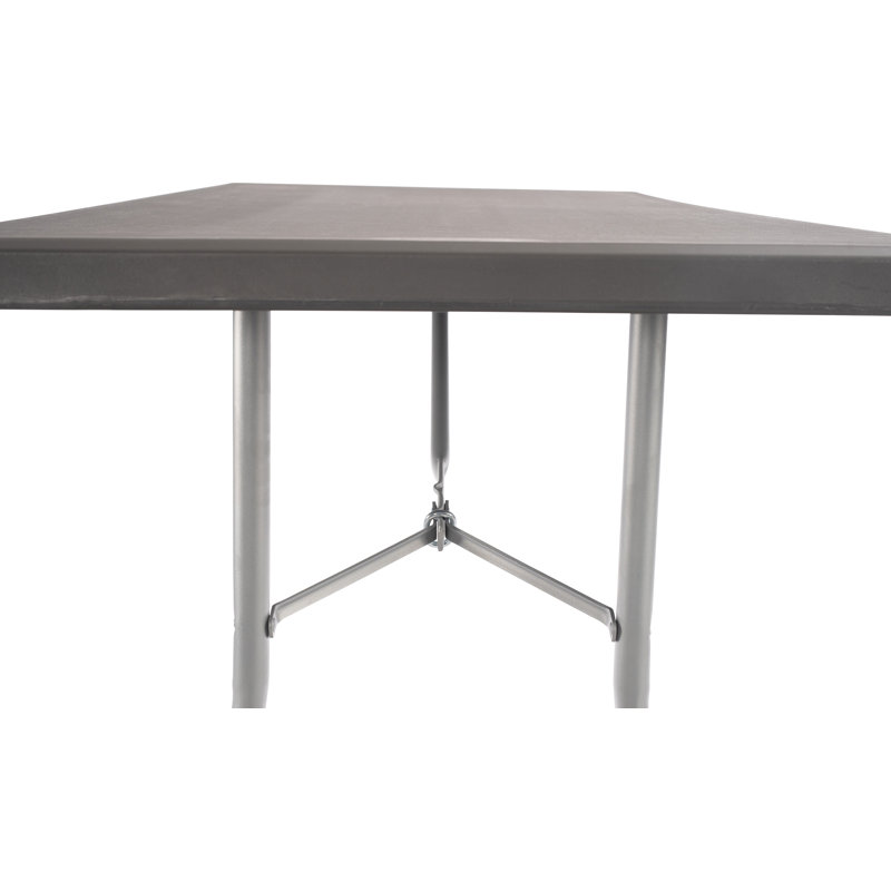 NPS Heavy Duty Blow Molded Rectangular Folding Table, Charcoal Slate, 30" H x 72" L x 30" W