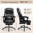 Big and Tall Office Chair Heavy Duty Wide Ergonomic Gaming Chair With Footrests and Massage Function,125°Reclining Adjustable Armrests and Lumbar Pillow