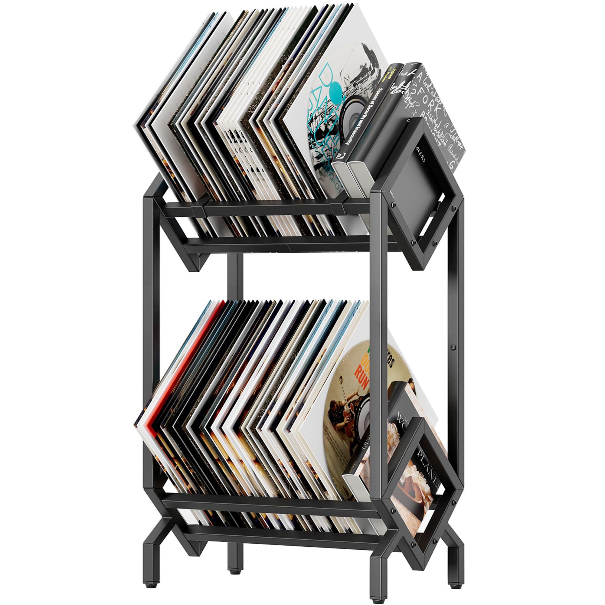 Red Barrel Studio® Vinyl Record Rack 160-200 LP Storage Rack Display ...