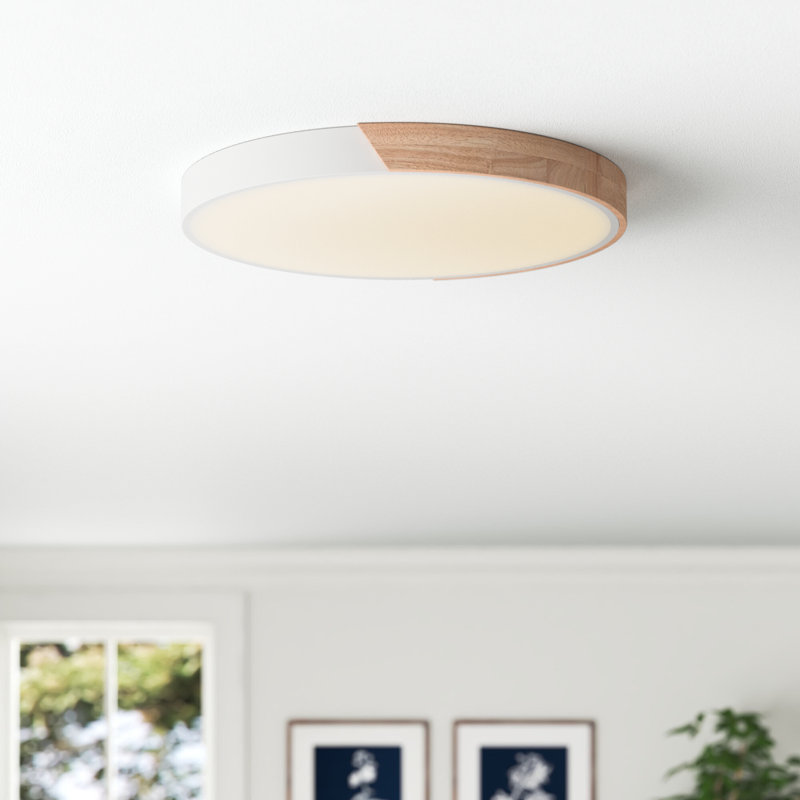 Fairford Flush Mount, 1.9" H x 11.81" W x 11.81" D, White, 3000