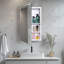 Ebern Designs Chouhan, miroir biseauté et tablettes réglables pour la salle de bain, encastrées ou en surface.-277795514-277795527-278446481