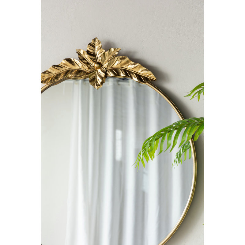 Accent Mirror, Round Wall Mirror With Metal Frame, Circle Accent Mirror For Living Room Bedroom Entryway