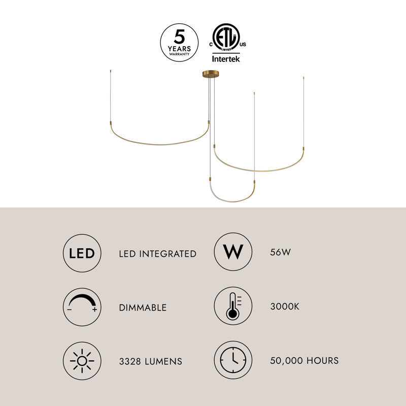Talis 3 - Light LED Pendant, Black