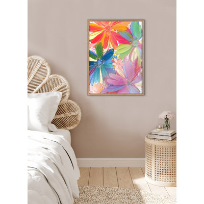 «Flowers on Glass 1» par Jessi Raulet de Ettavee, art mural en verre encadré