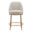 Chaise de bar pivotante 24 po beige et or et acier