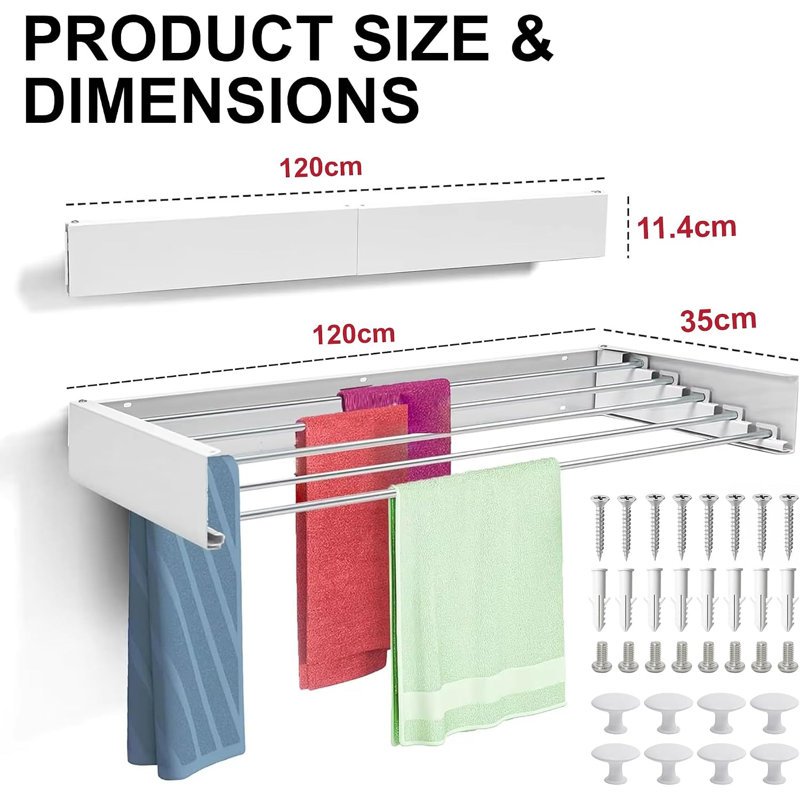 Stainless Steel Wall-Mounted Drying Rack