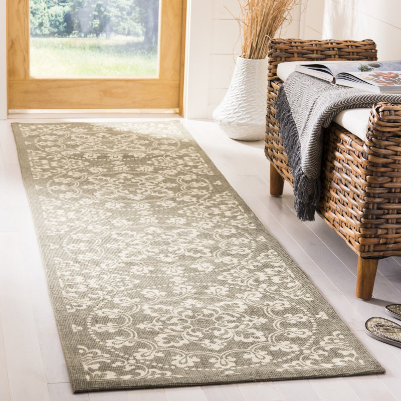 Tapis gris/naturel tissé à la main Charing Cross, Rectangle 9 pi x 12 pi