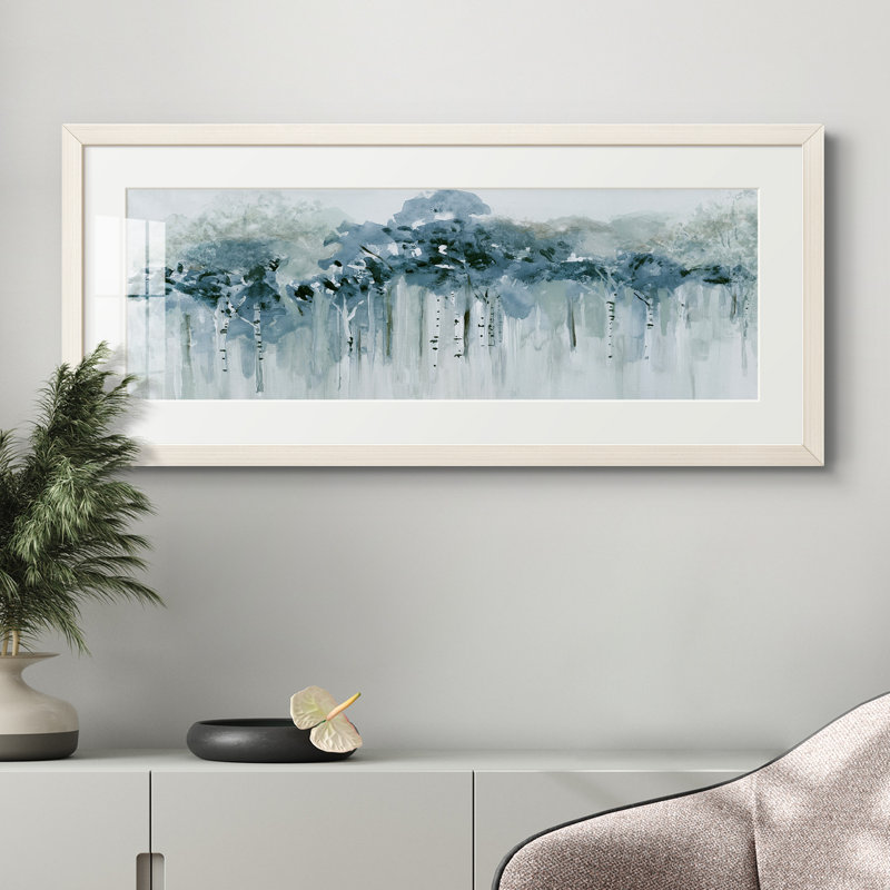 Peinture sur papier encadrée