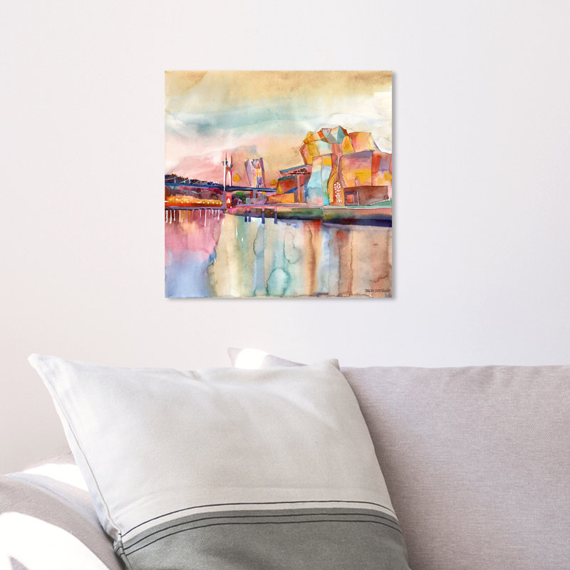 «Maja Wronska» - Peinture sur toile, H 12 po x l 12 po, Toile tendue