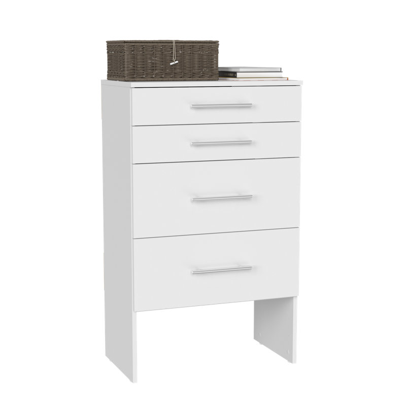 Suitesymphony Base Unit With 4 Modern Drawers, White