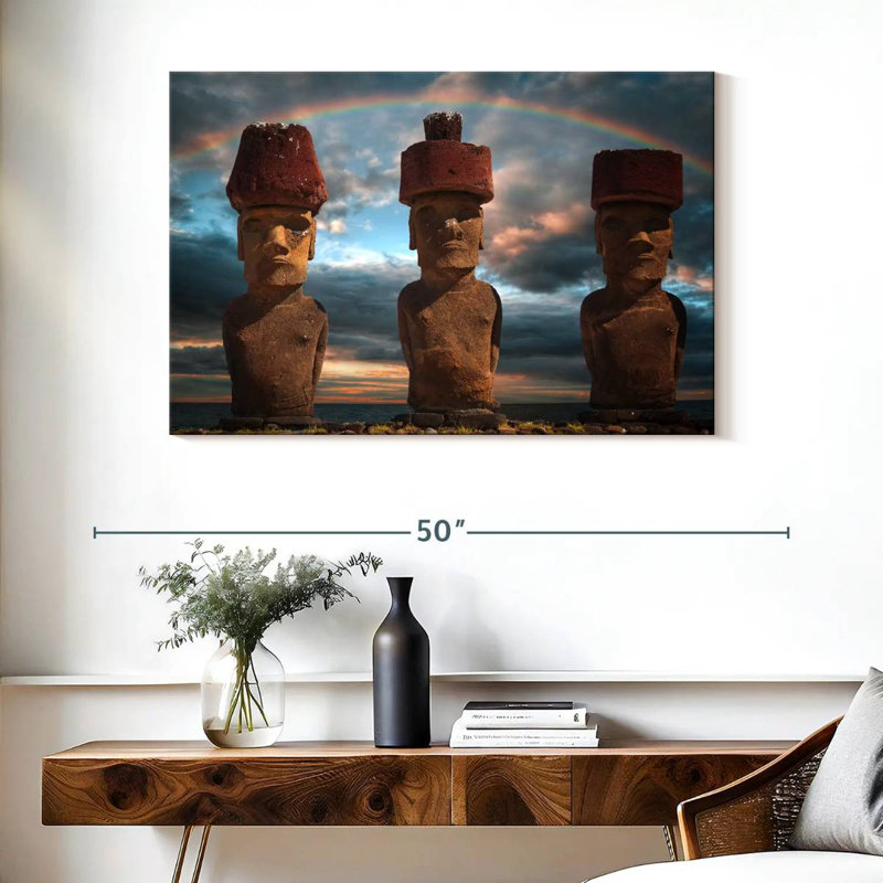 Lilie Moai Statues, 26" H x 39" W