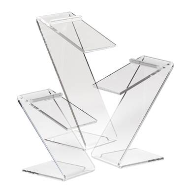 Quartet Three-Sided Acrylic Table Divider, Clear