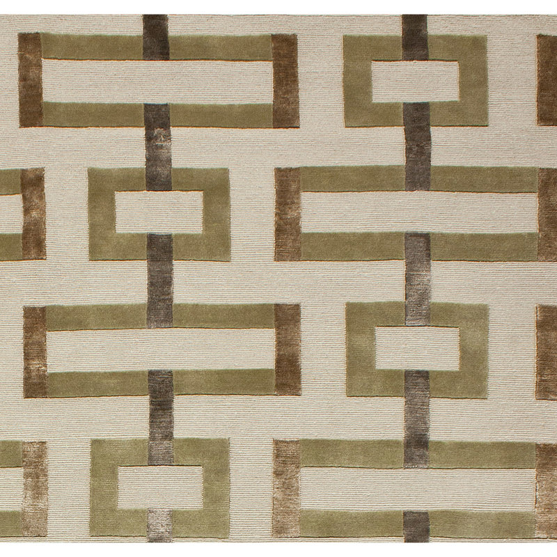 Geometric Area Rug in Cashmere, Rectangle 8' x 10'