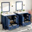 Armoire de salle de bain bleue 60 po avec lavabos doubles et style moderne - Transformez votre meuble-lavabo avec des tiroirs spacieux
