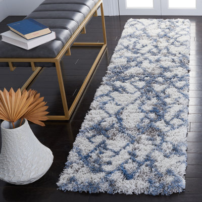 Castiglione Abstract Ivory/Blue Area Rug