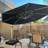 3m Lighted Square Cantilever Parasol With Base