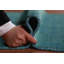 Tapis bleu et vert pour vestibule moderne Gabbeh 3 x 4
