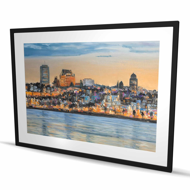 Horizon de Québec - Édifice orange, reproduction encadrée