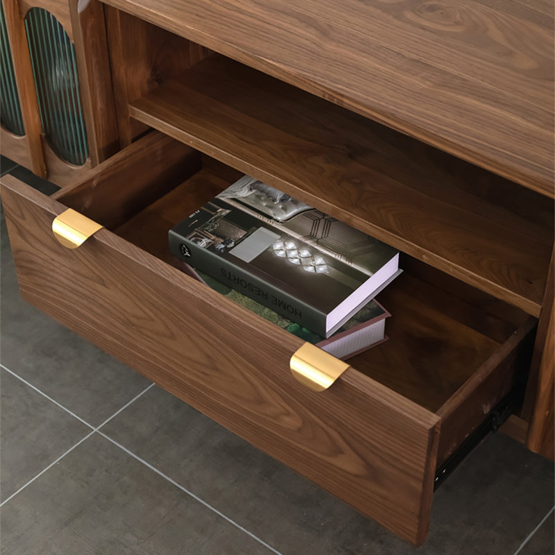 Meuble télé en noyer noir, 82.7"