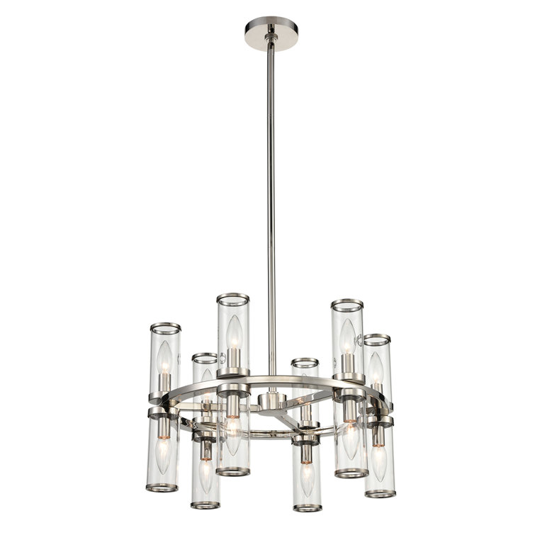 Revolve 12 - Light Dimmable Wagon Wheel Chandelier