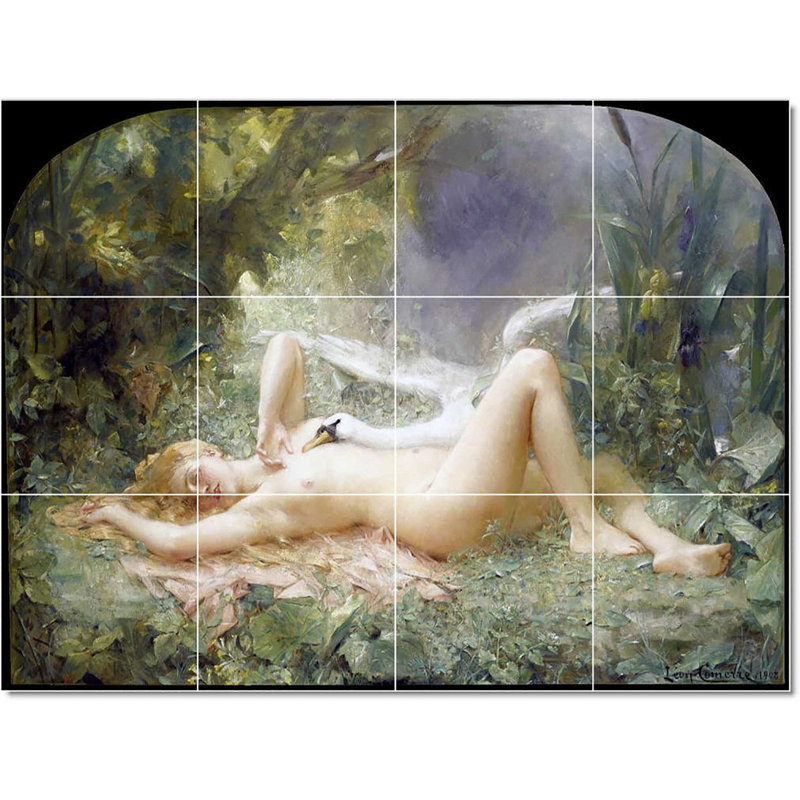 Carreau de peinture murale 48 po x 36 po 12 po x 12 po, Leon, François, Comerre, nu, W22253