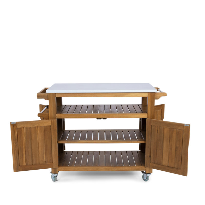 Anjenette Solid Wood Bar Cart, Brown