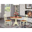 L'ensemble de table de cuisine 3 pièces pour petits espaces comprend une table de salle à manger ronde avec piédestal et 2 chaises en bois massif, babeurre et cerise-1247586734-1228959442-1275752887