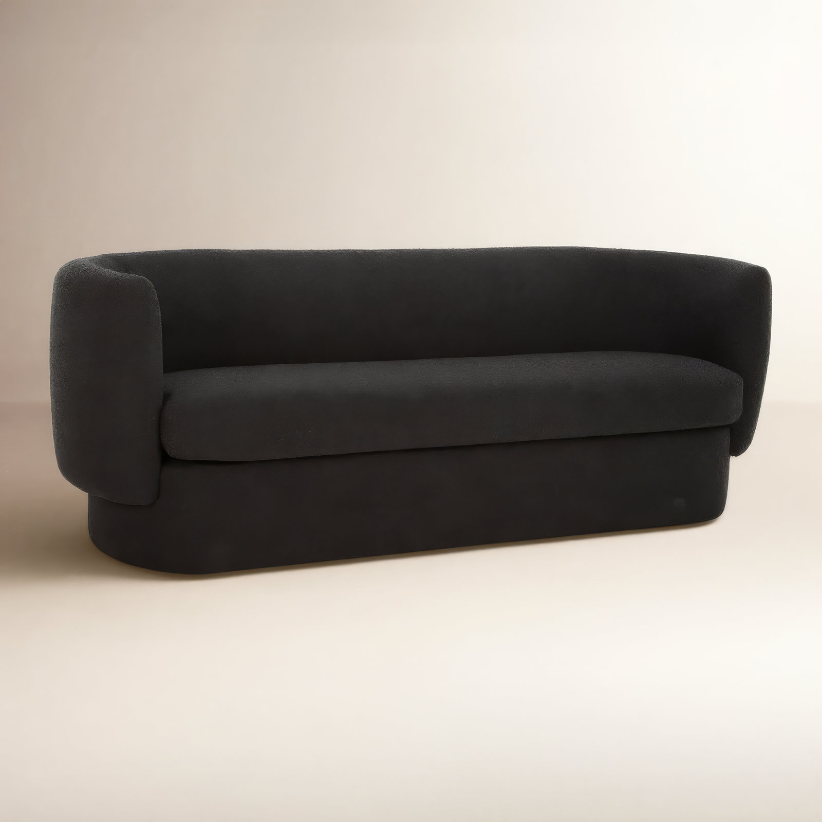 Atla 84" Sofa, Maya Black Boucle