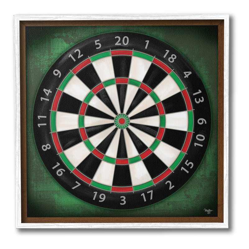 «Traditional Darts Game» par Molly B. sur toile, Estampe numérique encadrée blanc bord de mer, H 17 po x l 17 po
