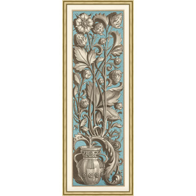 Blue Floral Motif 2 Print