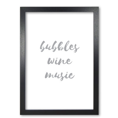 Bubbles Wine Music - Print