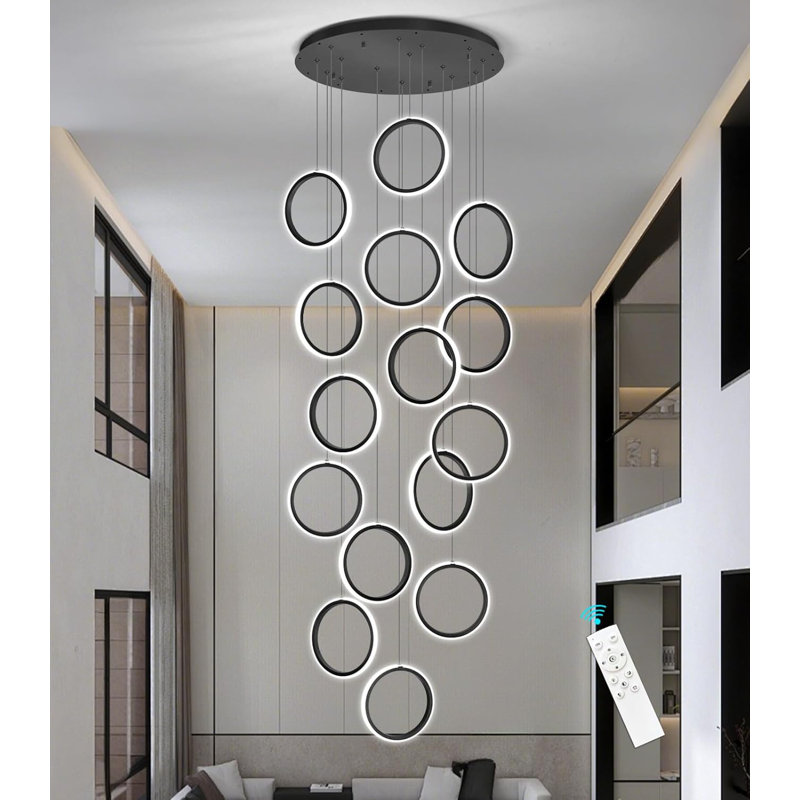 Lustre suspendu Hight, Noir mat
