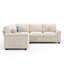 Canapé d'angle convertible Belrose 82 po en lin, beige, avec lit gigogne et rangement sous l'assise-356982825
