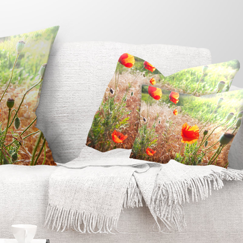 Coussin lombaire floral, Rectangulaire, 12 po x 20 po