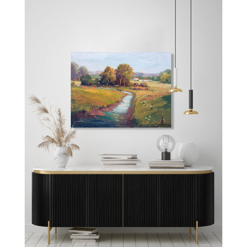 Flowers Along The Creek Print by John Beard
